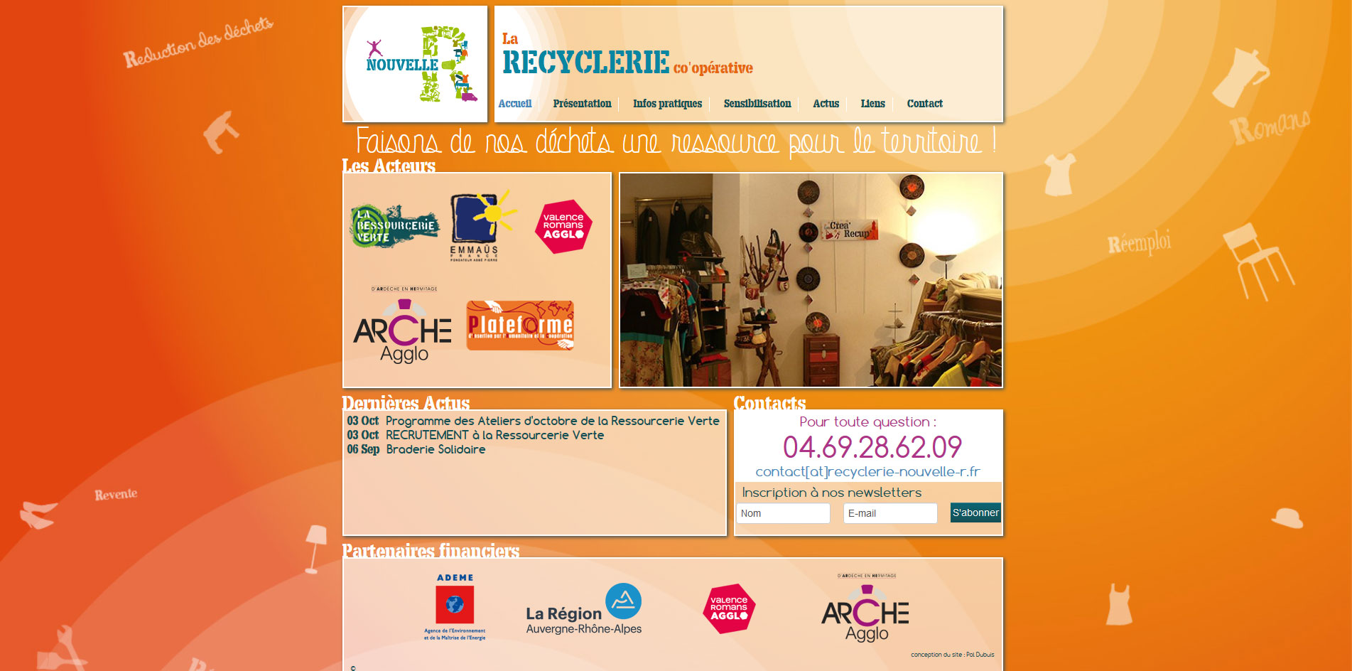 site internet de la Recyclerie Nouvelle R